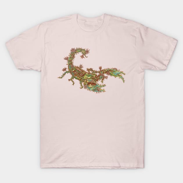 Scorpion Cactus T-Shirt by RaLiz